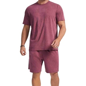 Ensemble Sportif Homme Personnalisé Vente en Gros Usine – Ensemble 2 Pièces Été : T-shirts Manches Courtes et Shorts – Style Décontracté et Tendance pour l'Été - Product Image 1