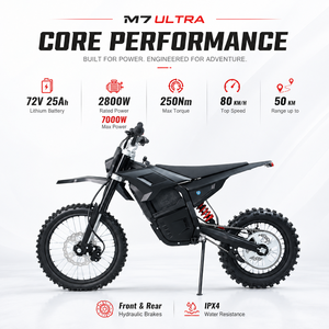 Moto électrique tout-terrain haute performance 7000W, vitesse 80 km/h, couple 250 Nm, pour adultes - Product Image 2
