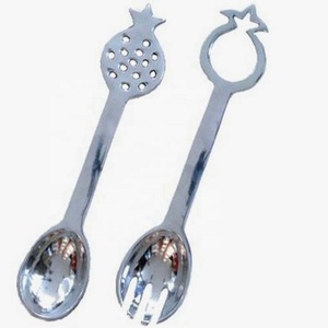 Stainless Steel End Design Handmade Handle Cutlery Set Royal Stainless Steel Salad Server <b>Mirror</b> Polished - Product Image 1