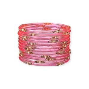 Elegant Rain Drop Bangles Set <b>Crystal</b> Rhinestone Imitation Pearl Islamic Peace Bridal Jewelry Wedding Party Wear Indian - Product Image 3