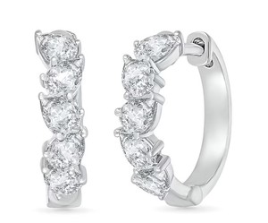 <b>Hoops</b> <b>Earrings</b> Diamond <b>Earrings</b> Gold and <b>Silver</b> <b>Earrings</b> Natural and Lab Grown Diamonds <b>Earrings</b> <b>Hoops</b> Fine Jewelry for Women - Product Image 1