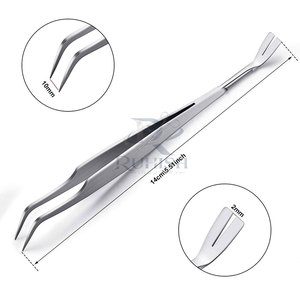 Pince à épiler professionnelle de qualité en acier inoxydable, pointe droite, finition lisse, design léger, manipulation précise, utilisation pour les cils - Product Image 4
