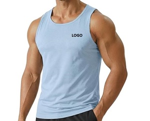 Camiseta sin Mangas Personalizada con Logotipo para Hombre, de Secado Rápido, Transpirable, para Gimnasio, Entrenamiento y Ejercicio - Product Image 1