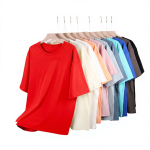 T-shirt décontracté pour homme 100 % coton, couleur unie, col rond, manches courtes, coupe oversize, tissu tricoté respirant, style urbain avec lettres - Product Image 5