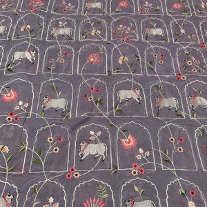 Tela de Chifón Bordada Malty Dobby, 100% Poliéster, Transpirable, Ecológica, para Bodas, Color Personalizado, Suministro Textil, Exportaciones - Product Image 5