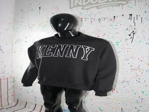 KENNY BLACK Men's Hooded Pullover Sweatshirt 100% Cotton Winter Wide <b>Neck</b> High Street Vintage Style Quick Dry Breathable Finer - Product Image 3