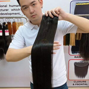 Precio de fábrica Cabello vietnamita crudo Sin enredos Cutícula alineada Máquina de cabello Doble trama Hueso Extensiones de cabello humano recto - Product Image 2