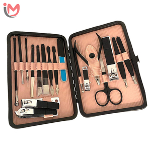 Kit de manucure et pédicure de luxe avec logo personnalisé, ensemble professionnel de soins des ongles en acier inoxydable, trousse de voyage, vente en gros OEM - Product Image 1