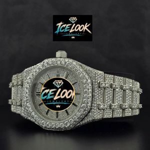 Reloj Mecánico de Lujo con Incrustaciones de Diamantes, Esfera Plateada Analógica, Correa de 20 mm, Grosor de 10 mm, Unisex, Estilo Urbano, Regalo - Product Image 3