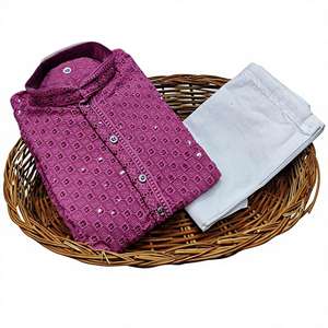 Kurta pajama de rayón para hombre, conjunto de ropa étnica tradicional diseñado para bodas, celebraciones y uso casual. - Product Image 5