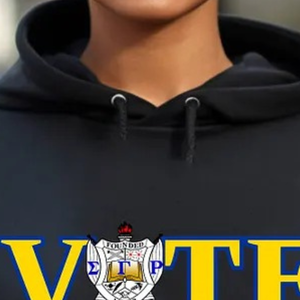 เสื้อฮู้ดพิมพ์ลาย Sigma Gamma Rho VOTE แฟชั่นสไตล์ลำลองสำหรับผู้หญิง เสื้อสเวตเชิ้ตพิมพ์ลายกราฟิกตัวอักษรกรีก สตรีทแวร์แบบสั่งทำ - Product Image 3