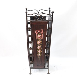 <b>Bow</b> Design Print Metal Umbrella Stand Stylish Decorative Organizer Ideal For Home Entryway And Living Room Storage From India - Product Image 4