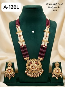 Parures de bijoux indiens anciens traditionnels, élégants colliers et coiffes de mariée pour femmes - Product Image 4