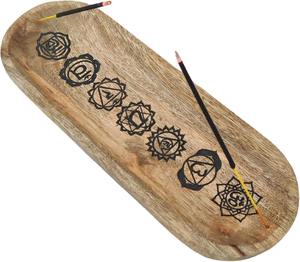 Porte-encens en bois massif fabriqué à la main en Inde avec plaque en laiton et trous d'aération pour une combustion propre, disponible à la vente - Product Image 2