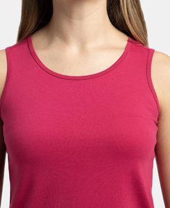 Women's Breathable Eco-Friendly Knitted Workout Tank <b>Top</b> with <b>Feathers</b> 100% Cotton Casual Athletic <b>Top</b> - Product Image 1