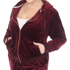 Ensemble de survêtement décontracté pour femme avec logo personnalisé, sweat à capuche en toile élégant, pantalon de jogging, tissu respirant et à séchage rapide de haute qualité - Product Image 3