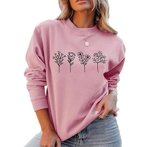 Wholesale High Quality Custom Breathable Eco-Friendly Waterproof Lined Front Logo Knitted Women's Sweatshirt - Product Image 5