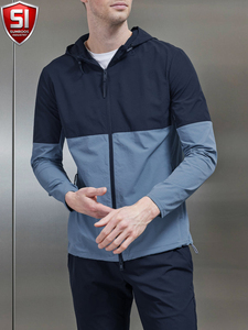 Men's Color Block Technical Windbreaker Hooded Zip Up Slim Fit <b>Lightweight</b> <b>Jacket</b> Quick Dry Outdoor Wear - Product Image 2