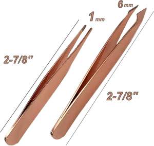 Pinzas para Cejas de Acero Inoxidable DANTRIC IMPLANTS, Punta Puntiaguda, Herramienta de Maquillaje de Precisión, Reutilizables, Estilo Clásico - Product Image 6
