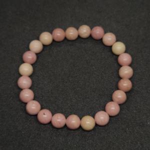 Good Quality 8mm Natural Pink Rhodonite Stone Round Beads <b>Bracelet</b> - Product Image 1