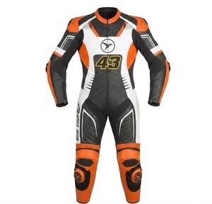 Combinaison de moto en cuir sur mesure de qualité supérieure MotoCP Racing 1 pièce, équipement de conduite avec bosse niveau 2 CE, fabriquée sur mesure - Product Image 1