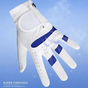 Gants de golf en cuir Cabretta de qualité supérieure pour droitiers, logo personnalisé, haut de gamme, respirants, pour sports de plein air, avec fermeture éclair - Product Image 6