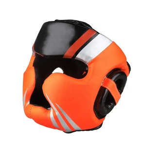 Casco de Boxeo Personalizado con Diseño de Parches en Color Negro y Amarillo, Protector de Cabeza para MMA, Kickboxing, Entrenamiento de Artes Marciales - Product Image 4