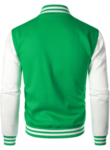 High Quality Eco-Friendly Windproof Winter High Street Wool/Polyester Men's Casual Reversible <b>Heated</b> Canvas Varsity Jacket - Product Image 3