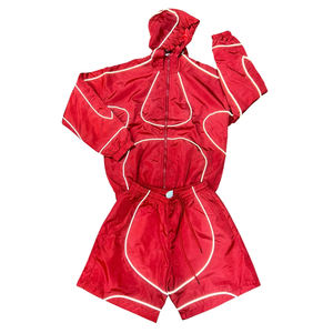 Ensemble de survêtement coupe-vent en polyester et nylon avec fermeture éclair et passepoil pour homme, idéal pour la course et les activités sportives en extérieur, parfait pour le collège et la salle de sport - Vente chaude - Product Image 3