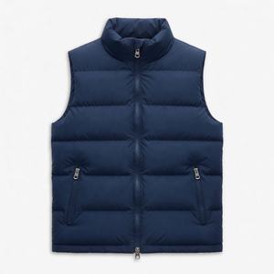 OEM Custom Logo <b>Winter</b> Solid Outdoor Men's <b>Quilted</b> Puffer Down Gilet Freestyle Streetwear Warm Puffer Vest For Men - Product Image 5