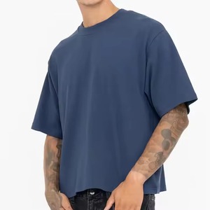 T-shirt long pour homme de qualité supérieure, taille plus, coupe ample, manches courtes, anti-rétrécissement, 100% coton, t-shirt surdimensionné pour homme - Product Image 3