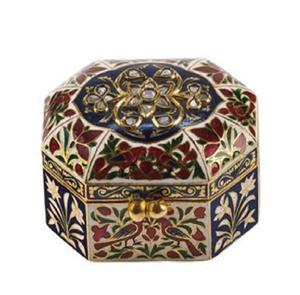 Pandan Royal Meenakari avec motifs d'oiseaux et de fleurs, disponible à prix de gros pour les mariages. - Product Image 1
