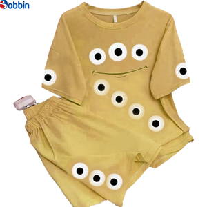 Ensemble 2 pièces personnalisé pour femme, nouvelle mode estivale, t-shirt et short imprimés, survêtement décontracté ample - Product Image 5
