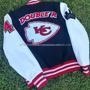Wholesale Custom Embroidery Spandex <b>Varsity</b> <b>Jacket</b> Unisex Printed Latest Design Baseball <b>Jackets</b> - Product Image 3