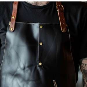 Handcrafted Genuine Leather <b>BBQ</b> Smoker Apron Heat Resistant Smell Proof Casual Outdoor Cooking Gear for Grill Enthusiasts - Product Image 5