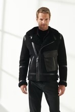 Chaqueta de Aviador de Cuero de Lujo para Hombre, Abrigo Bomber Cálido de Piloto, Servicio de Muestras de Fabricación OEM ODM Disponible - Product Image 6