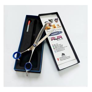 Ciseaux de toilettage pour animaux antistatiques en acier inoxydable de 7 pouces avec ciseaux à effiler courbés et ciseaux à dégarnir - Product Image 4