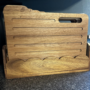 Ensemble de planches à découper en bois d'acacia avec support et rainure pour jus, idéal pour la cuisine, cadeau de déménagement du Vietnam - Product Image 3