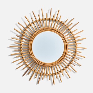 Usine de miroirs en rotin ronds, fournisseur d'articles essentiels pour la maison, miroirs de maquillage, prix les plus bas. - Product Image 5