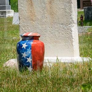 Urna de Cremación con Diseño de Estrellas y Franjas, Urna Patriótica de Aluminio para Cenizas de Adultos, Recuerdo Conmemorativo, Accesorios Funerarios Militares - Product Image 5