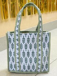 Sacs à main décontractés en coton matelassé, imprimé floral abstrait, légers, écologiques, sacs à bandoulière de voyage - Product Image 4