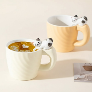 CRAFTS HUB Tasses en céramique écologiques - Design classique, résistantes à la chaleur, compatibles lave-vaisselle et micro-ondes, emballage cadeau - Product Image 3