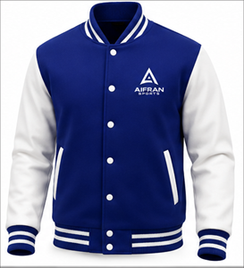 Men's Customized Logo Quick Dry Varsity Jacket with Stand Collar <b>Covered</b> <b>Button</b> Front Polyester/Cotton Shell Winter Outerwear - Product Image 4