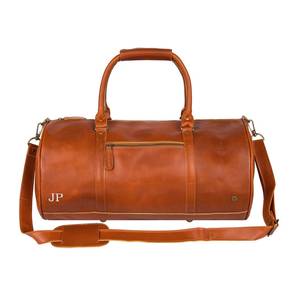 กระเป๋าเดินทางหนังแท้สำหรับผู้ชาย สไตล์วินเทจ กระเป๋าเดินทางสุดสัปดาห์ ความจุขนาดใหญ่ กระเป๋าถือขึ้นเครื่องบิน ช่องใส่รองเท้า พกพาสะดวก รุ่น LDB-0289 - Product Image 2