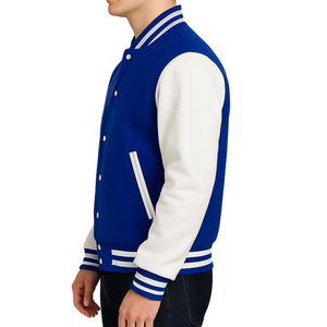 Chaqueta Varsity para Hombre de la Mejor Calidad, con Logotipo Personalizado y Etiqueta Privada, Exterior de Lana, Ecológica, Transpirable, Invierno, Teñido Liso, Cierre Frontal - Product Image 6
