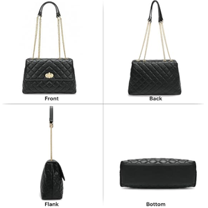 Women’s <b>Medium</b> Quilted Shoulder Bag, Fashion Crossbody <b>Handbag</b>, Stylish Everyday Purse for Shopping, Travel, and Casual Wear - Product Image 3