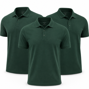 Polo athlétique en tissu anti-humidité avec patte de boutonnage, logo brodé personnalisé, vente en gros, OEM, pour équipes privées, Nouveauté - Product Image 1