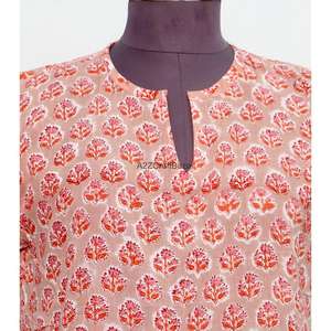 Vestido Niki 100% Algodón Estampado a Mano, Vestido Boho de Verano, Vestido Ligero Hecho a Mano - Product Image 2