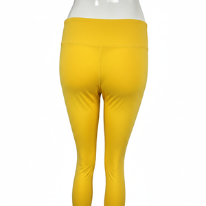 Leggings de yoga taille haute en nylon respirant, imprimé uni, tendance, décontractés, d'été, avec effet froncé aux fesses et taille élastique - Product Image 5
