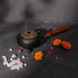 Premium Iron Incense Burner Camphor Burner Handmade Durable <b>Decorative</b> Iron Incense Holder Environment Friendly Home Temple - Product Image 6